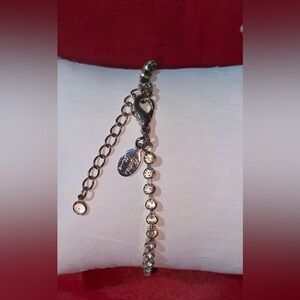 Cookie Lee Rhinestone Tennis Bracelet - Silver Tone EUC!
